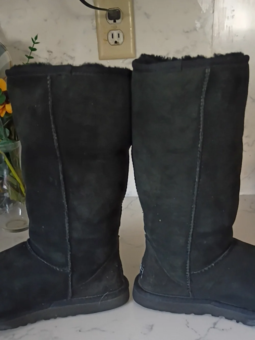 UGG Black Classic Tall Suede Winter Boots  Women's